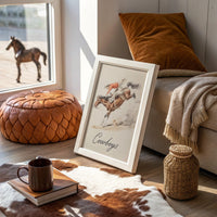 Wild Mustang Chase - Bronc Riding Cowboys