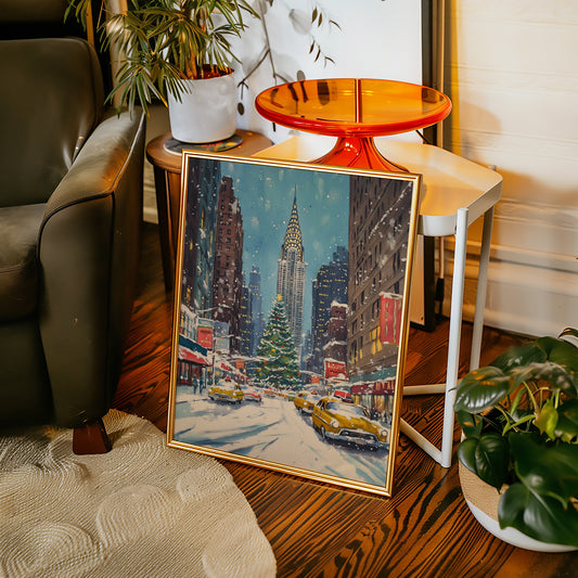 New York Winter Cityscape Canvas - Festive Urban Art - Gallery Canvas image 15