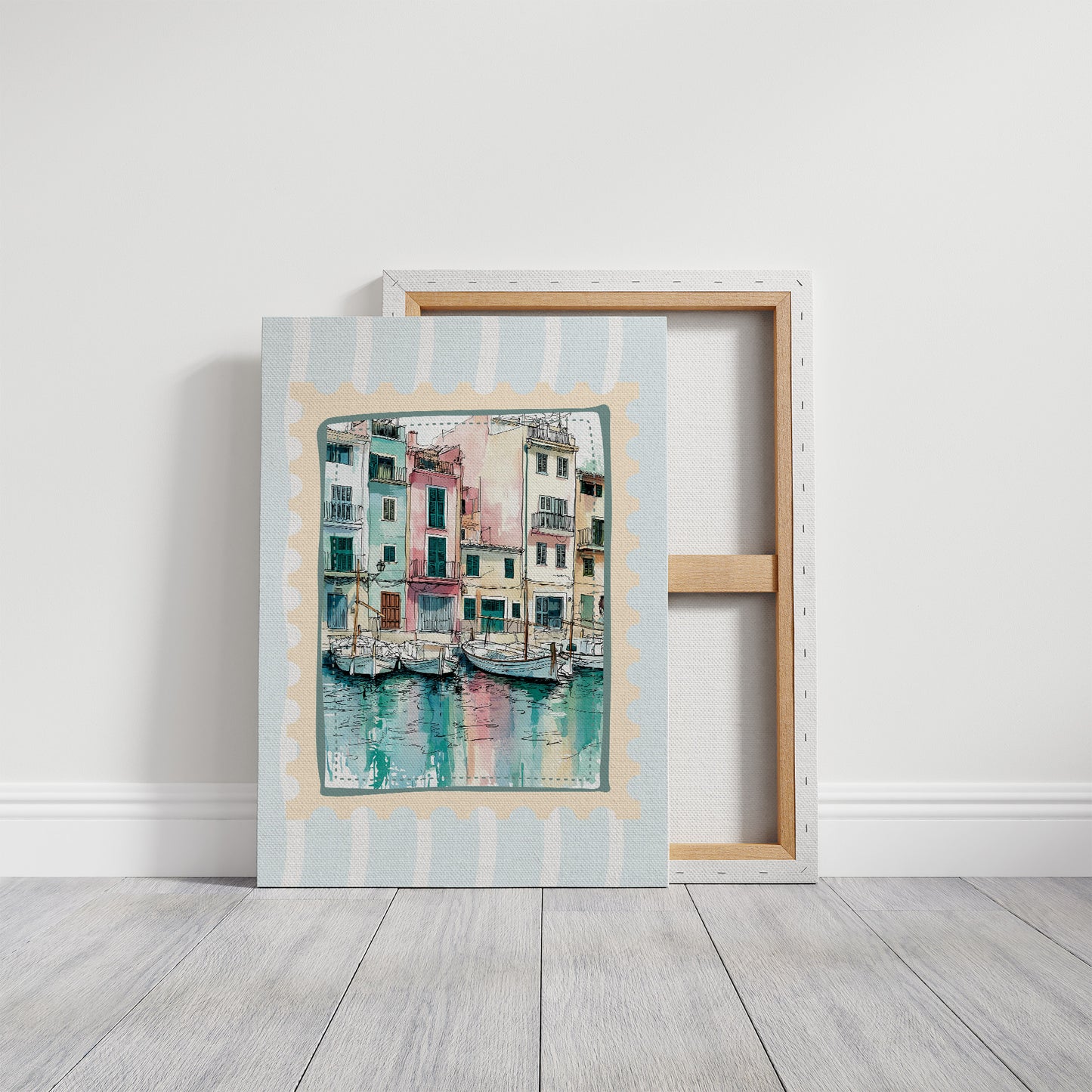 Harbor Stamp, Fishing Boats at Rest