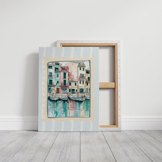 Harbor Stamp, Fishing Boats at Rest