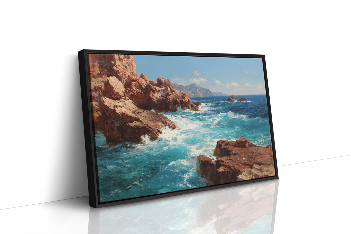 Tides Dance Against Crimson Cliffs