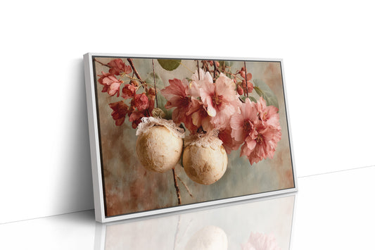 Camellias and Lace-Trimmed Gold