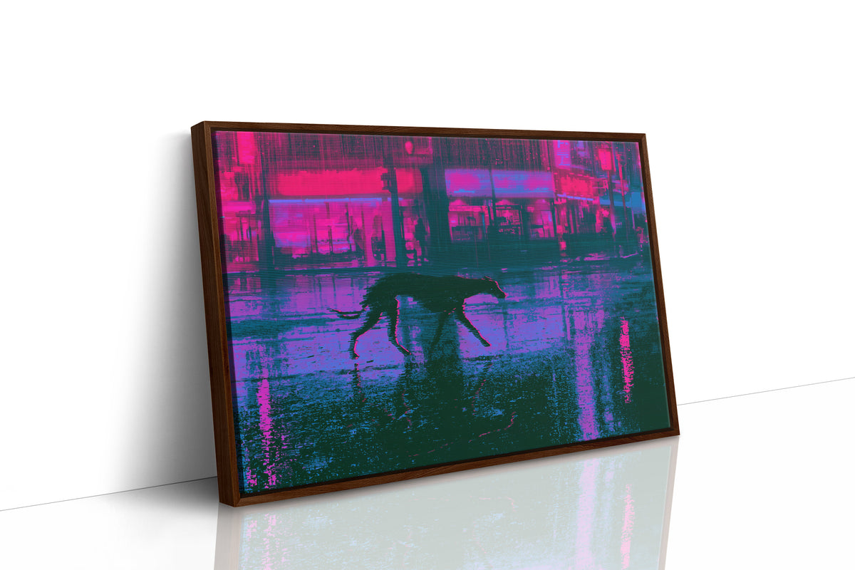 Neon Glitch Street Wanderer