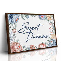 Sweet Dreams Floral Frame Print