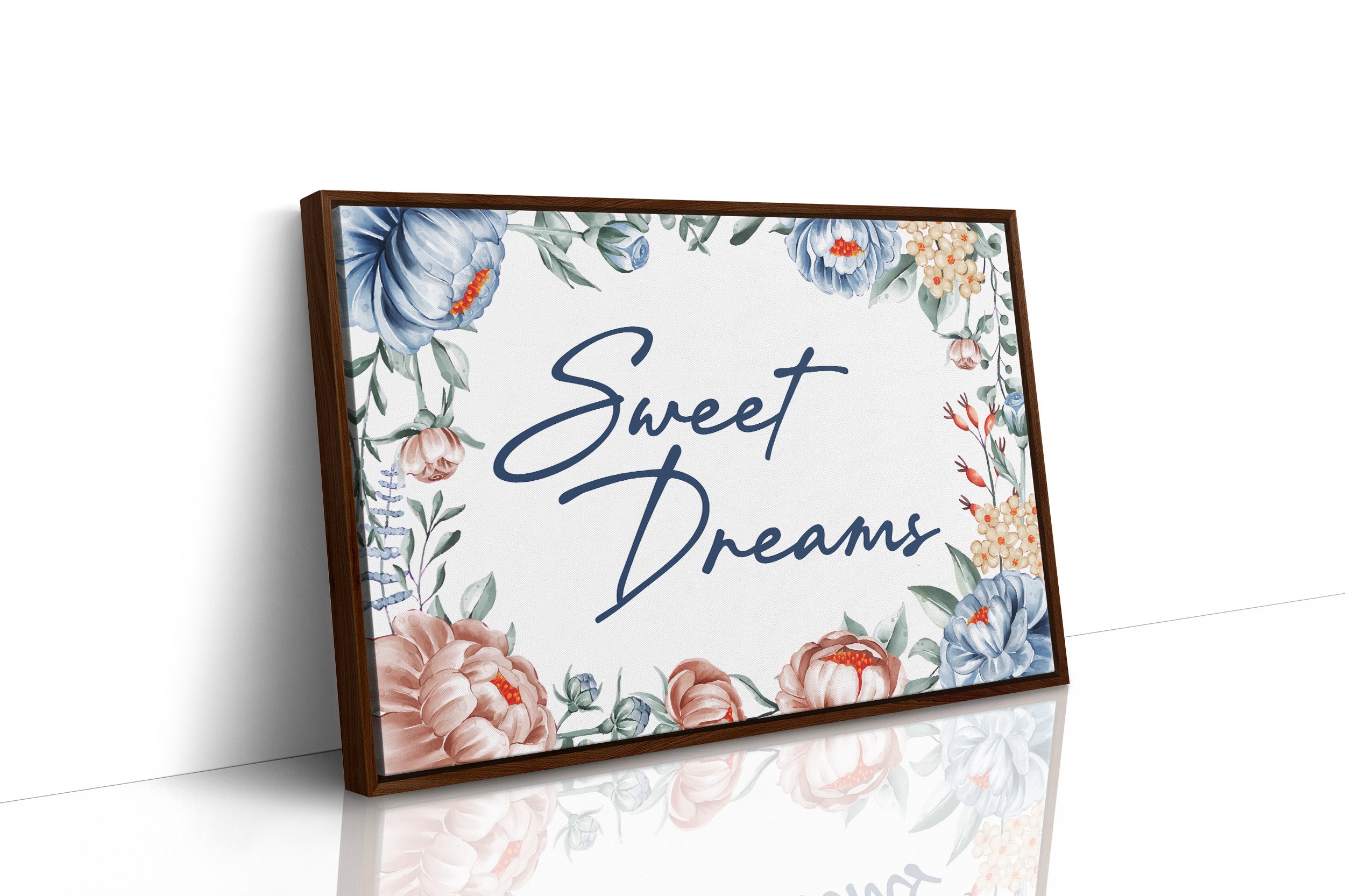 Sweet Dreams Floral Frame Print