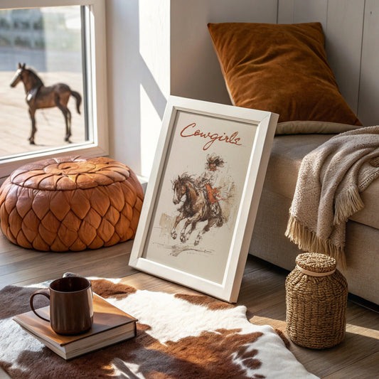Barrel Racing Dreams - Dynamic Cowgirl & Horse