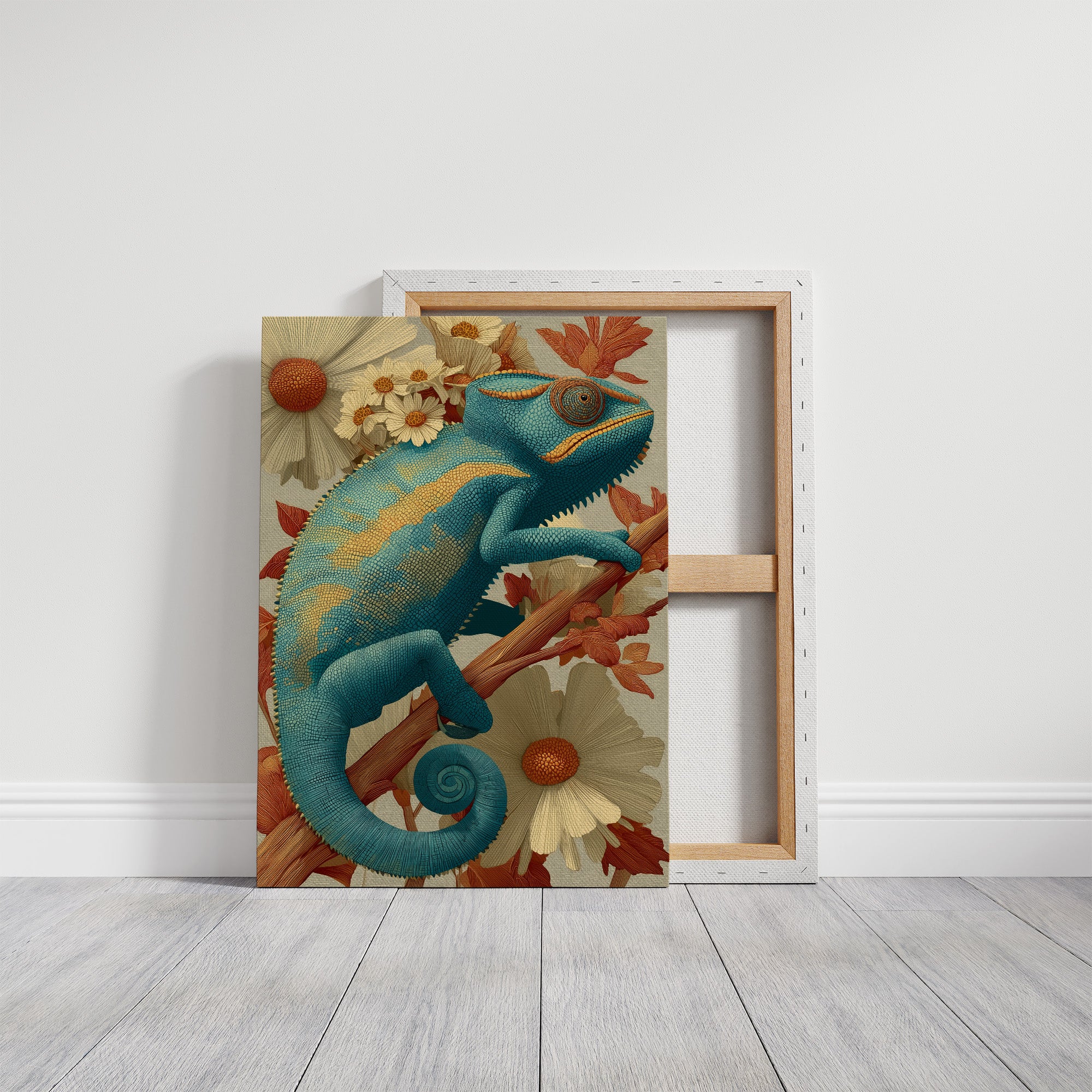 Chameleon, Vintage Botanical Study