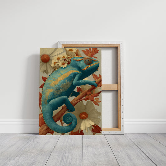 Chameleon, Vintage Botanical Study