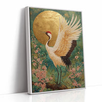 Sacred Crane Greets Golden Dawn