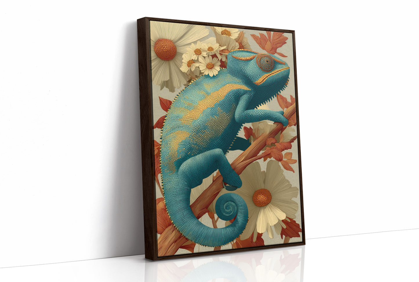 Chameleon, Vintage Botanical Study