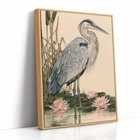 Heron at the Water Lilies
