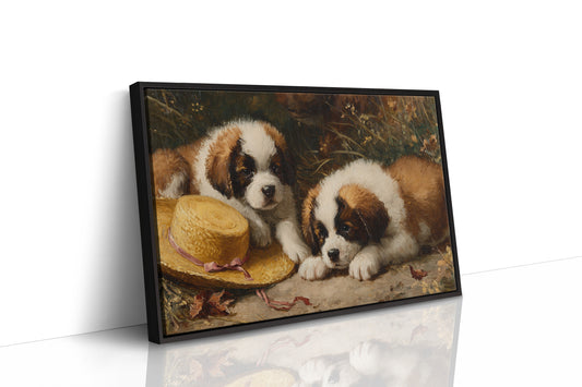 Summer Puppies Find Straw Hat Adventure