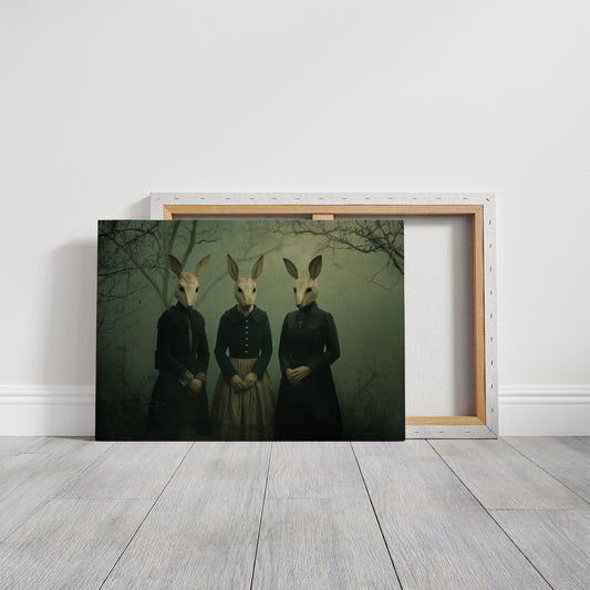 Woodland Sisters In Victorian Attire