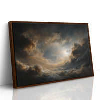 Borrowed Light Between Storm Clouds