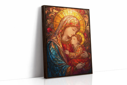 Sacred Glow Through Stained Glass