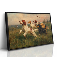Hunting Dogs Chase Morning Flight