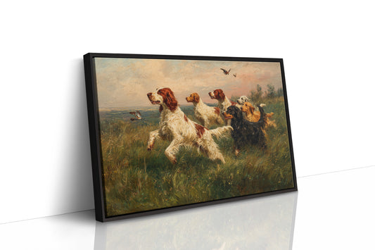 Hunting Dogs Chase Morning Flight