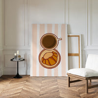 Morning Light Greets Fresh Croissant