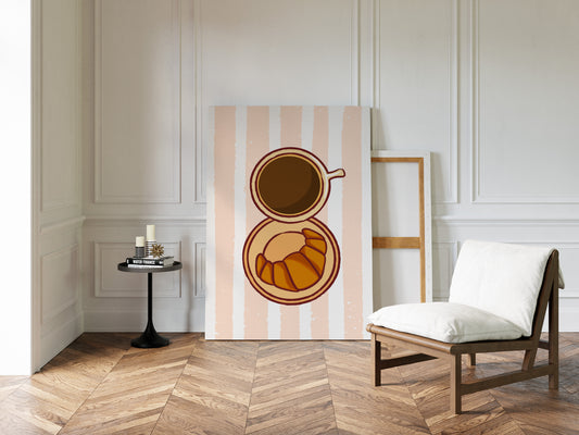 Morning Light Greets Fresh Croissant