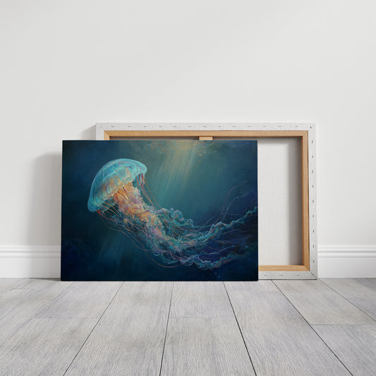 Luminous Dancer In Deep Blue