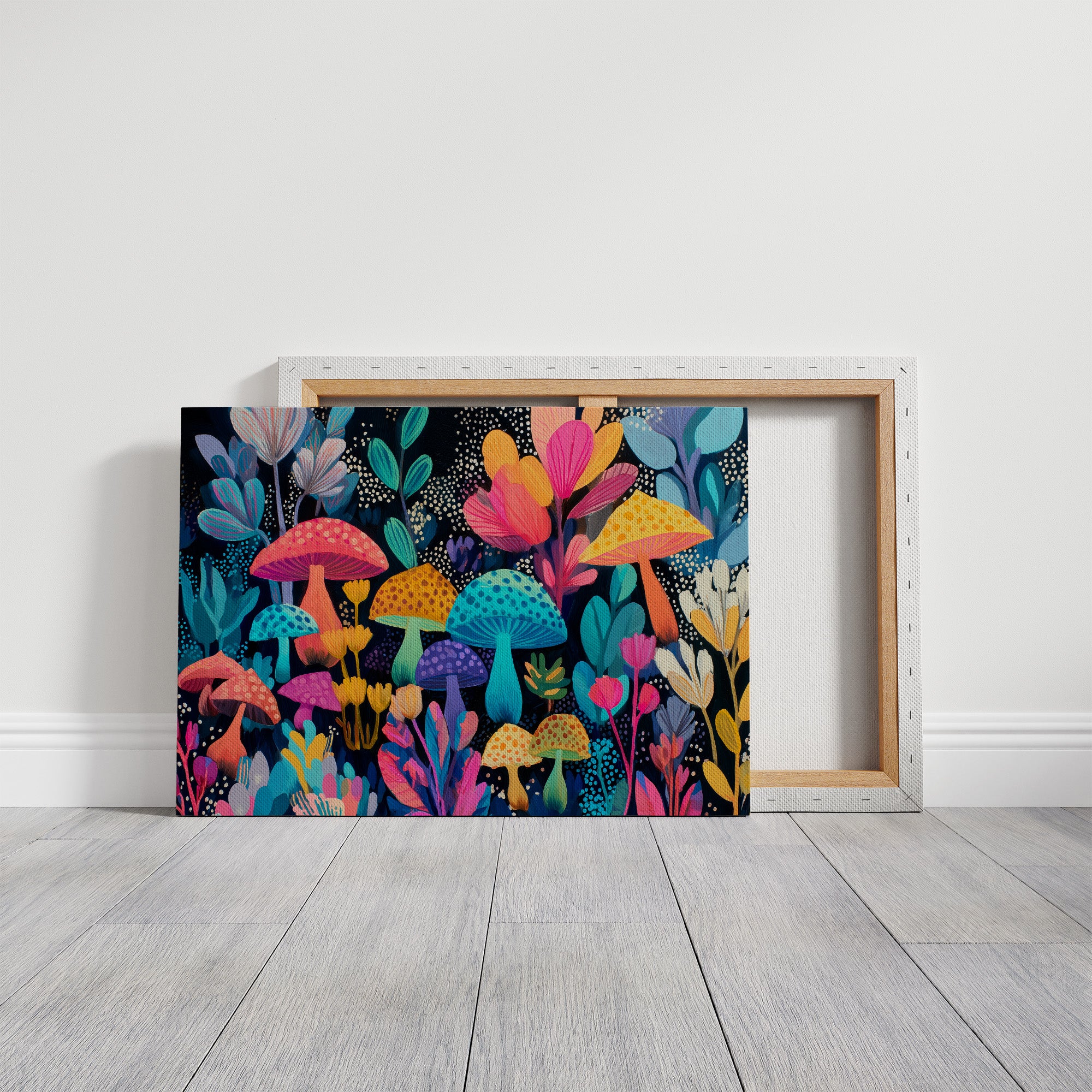 Midnight Garden's Neon Mushroom Ballet