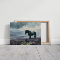 Pony and Terrier on the Misty Moor