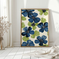 Summer Blossoms Drift In Navy