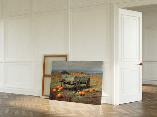 Harvest Wagon Rests In October Light