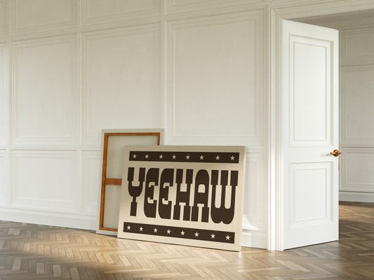 Bold Yeehaw Western Star Print