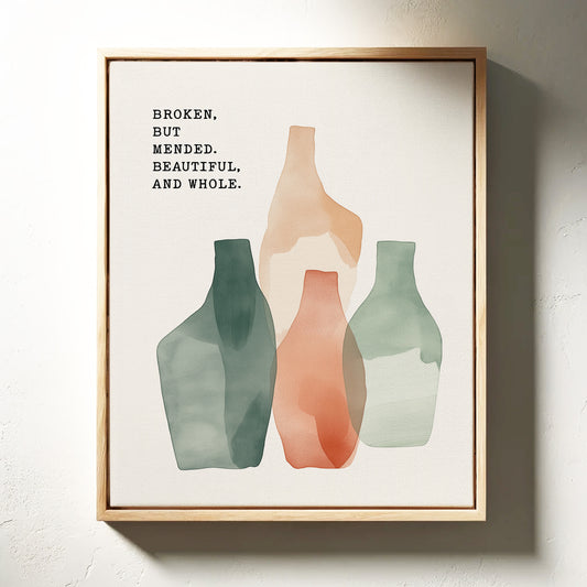 Broken Yet Beautiful Watercolor Vessels