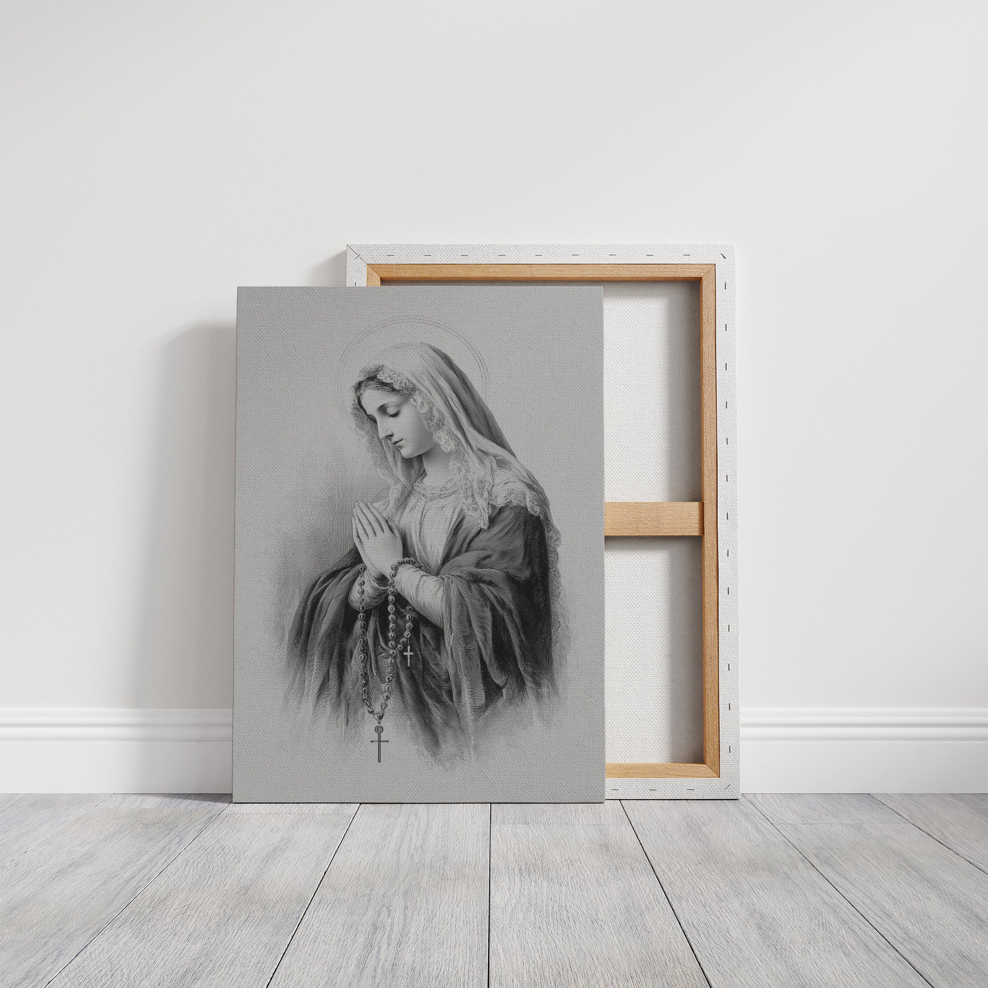 Quiet Prayer On Rustic Wood