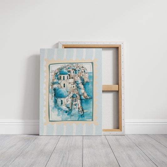 Santorini Blue, Sketched in Stamp