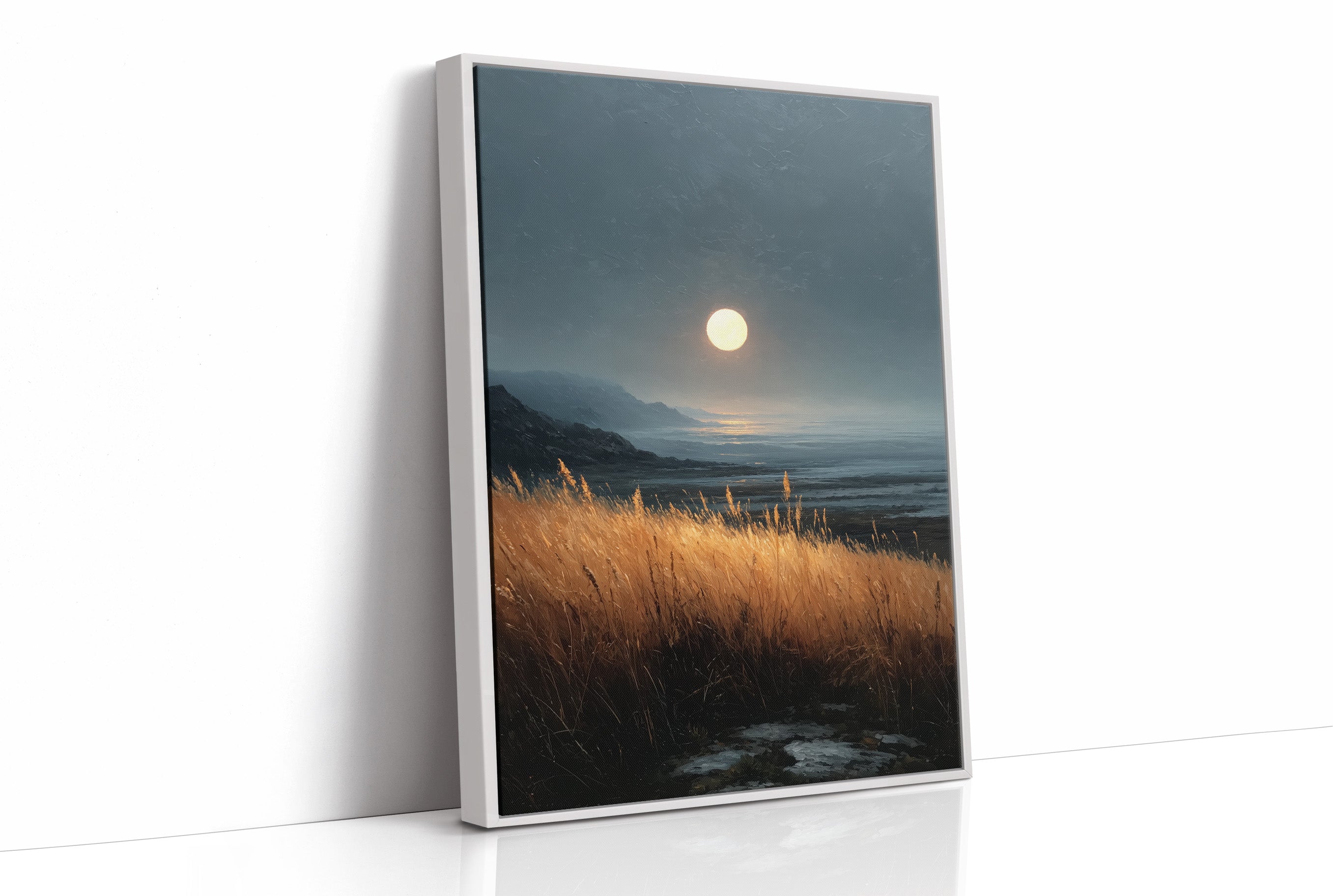 The Moon Came Early to See the Grass
