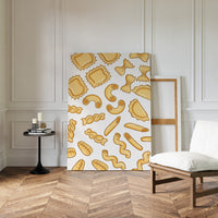 Pasta Shapes Dance In Golden Light