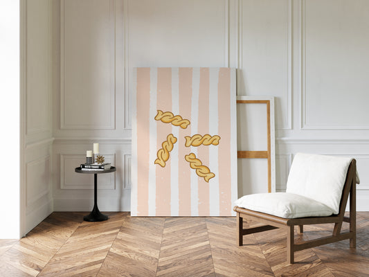 Pasta Dances Through Blush Stripes