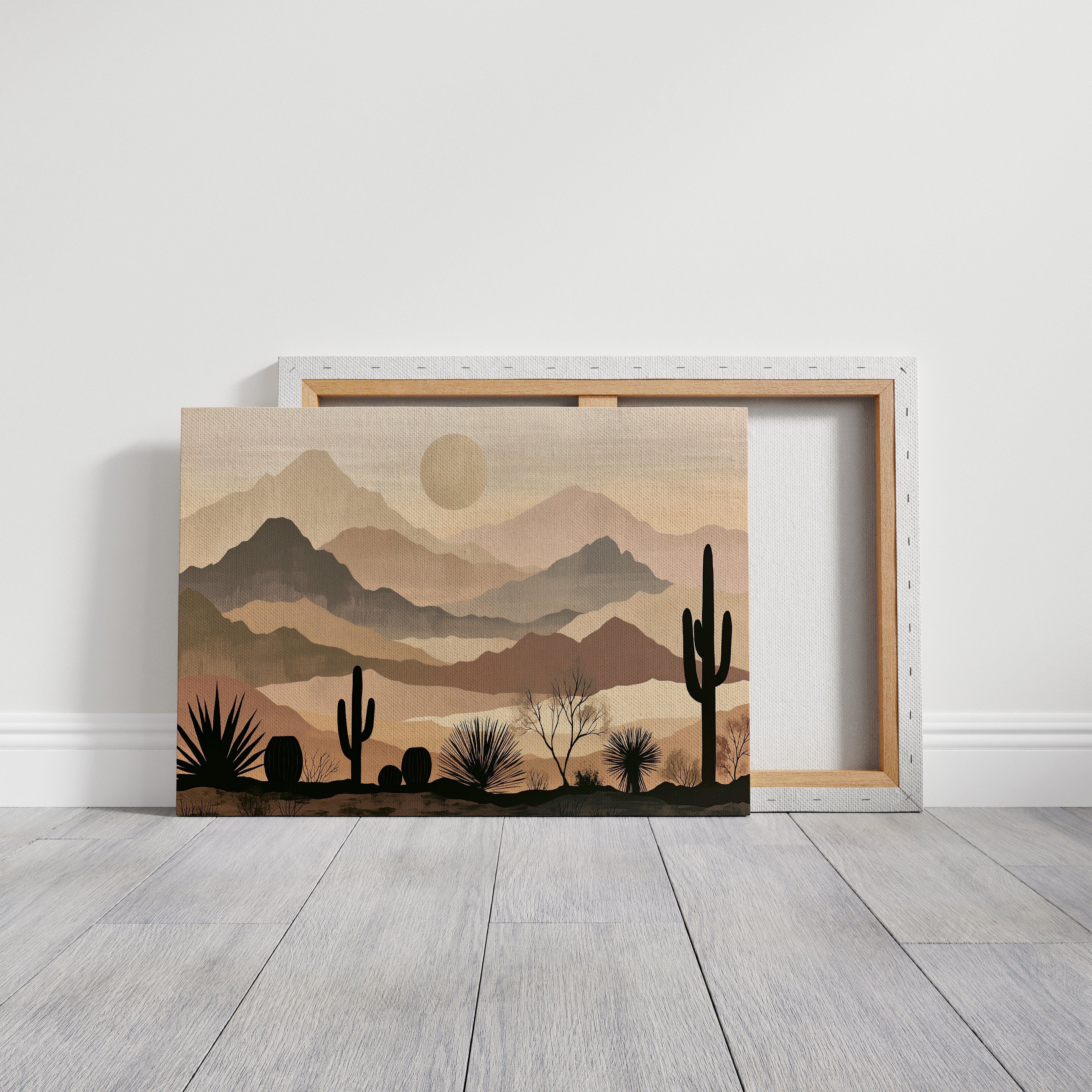 Layered Desert Peaks at Dawn