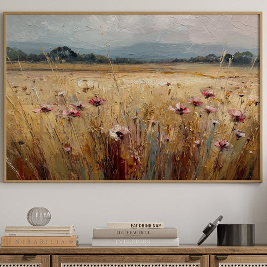 Wild Cosmos Dance Through Golden Fields