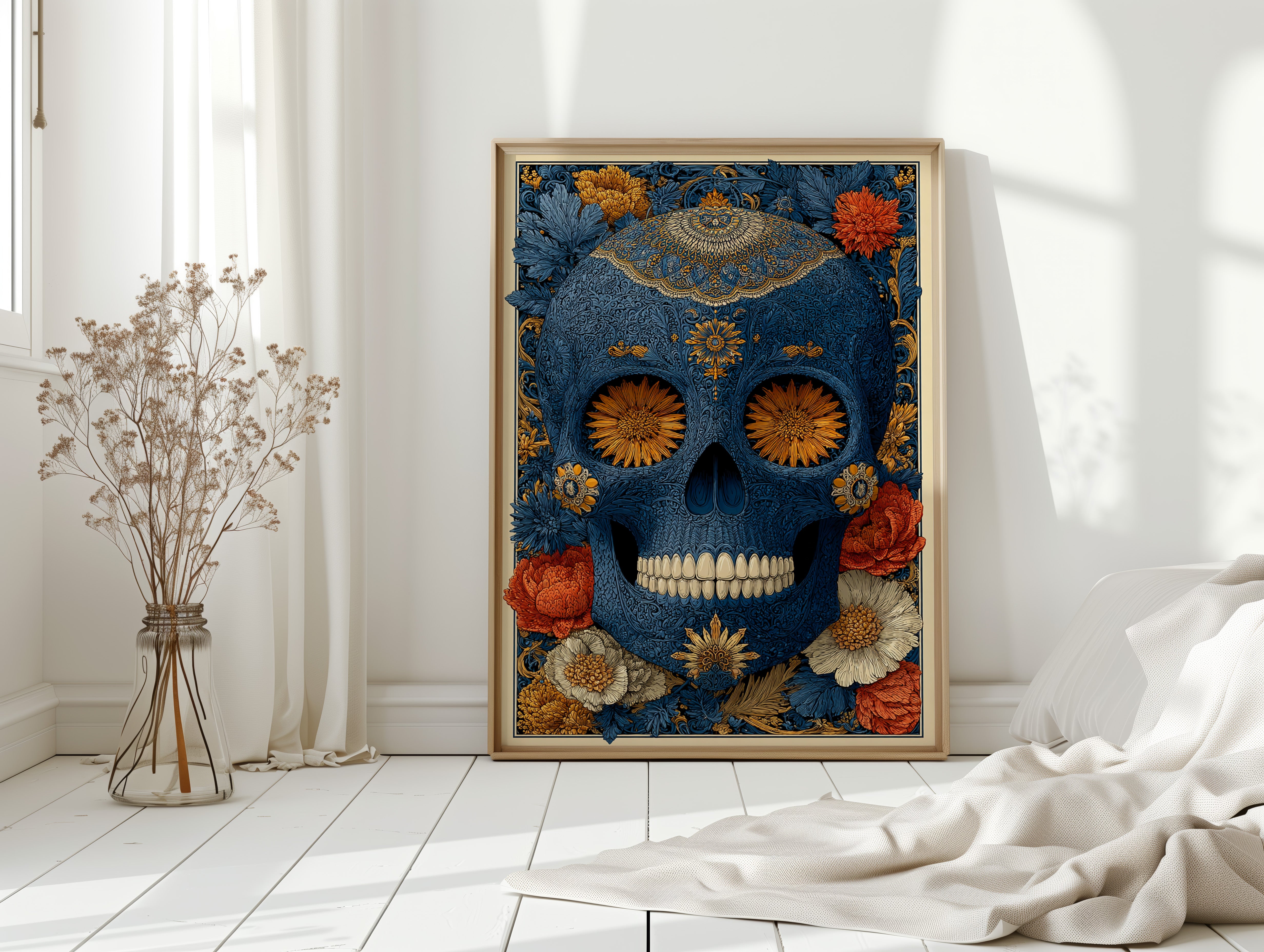 Floral Reverie Beneath Bone