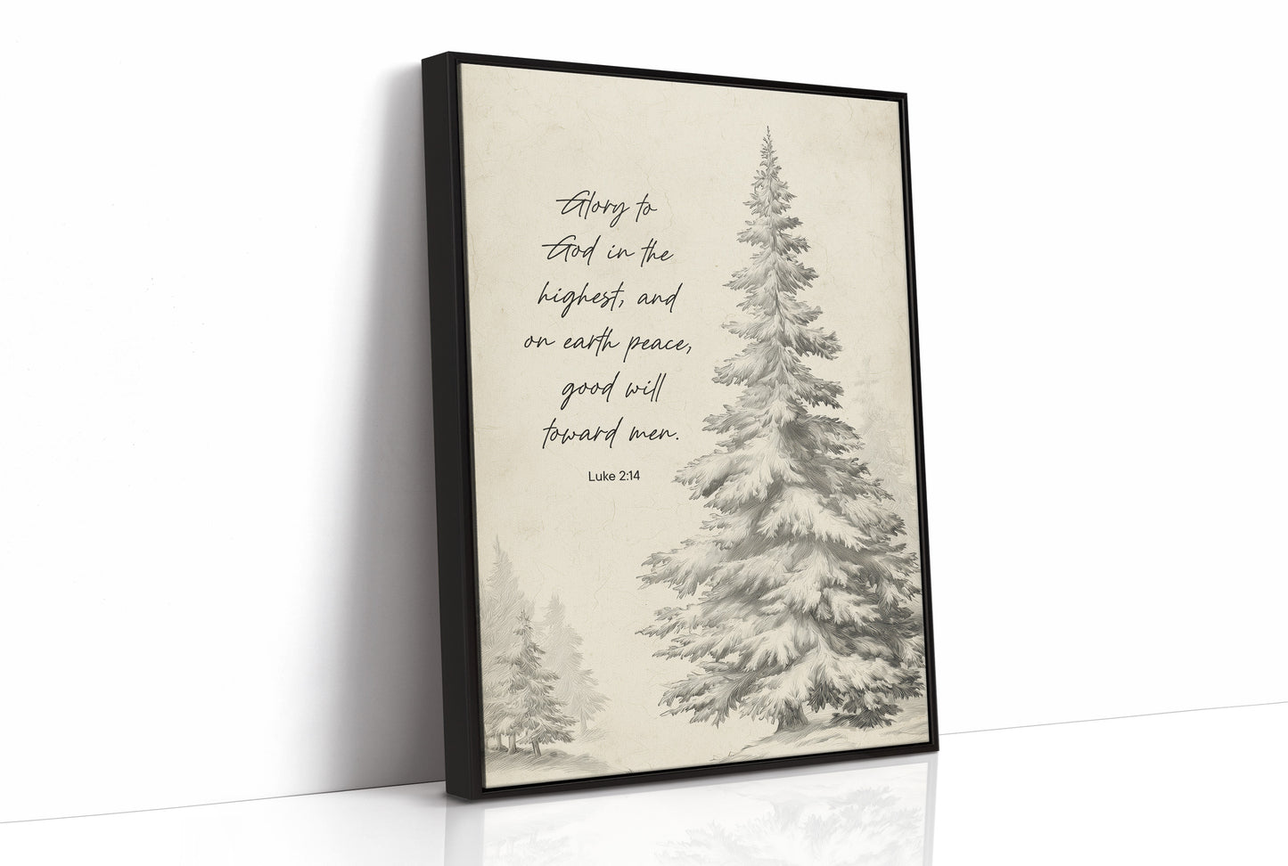 Winter Scripture On Wooden Table