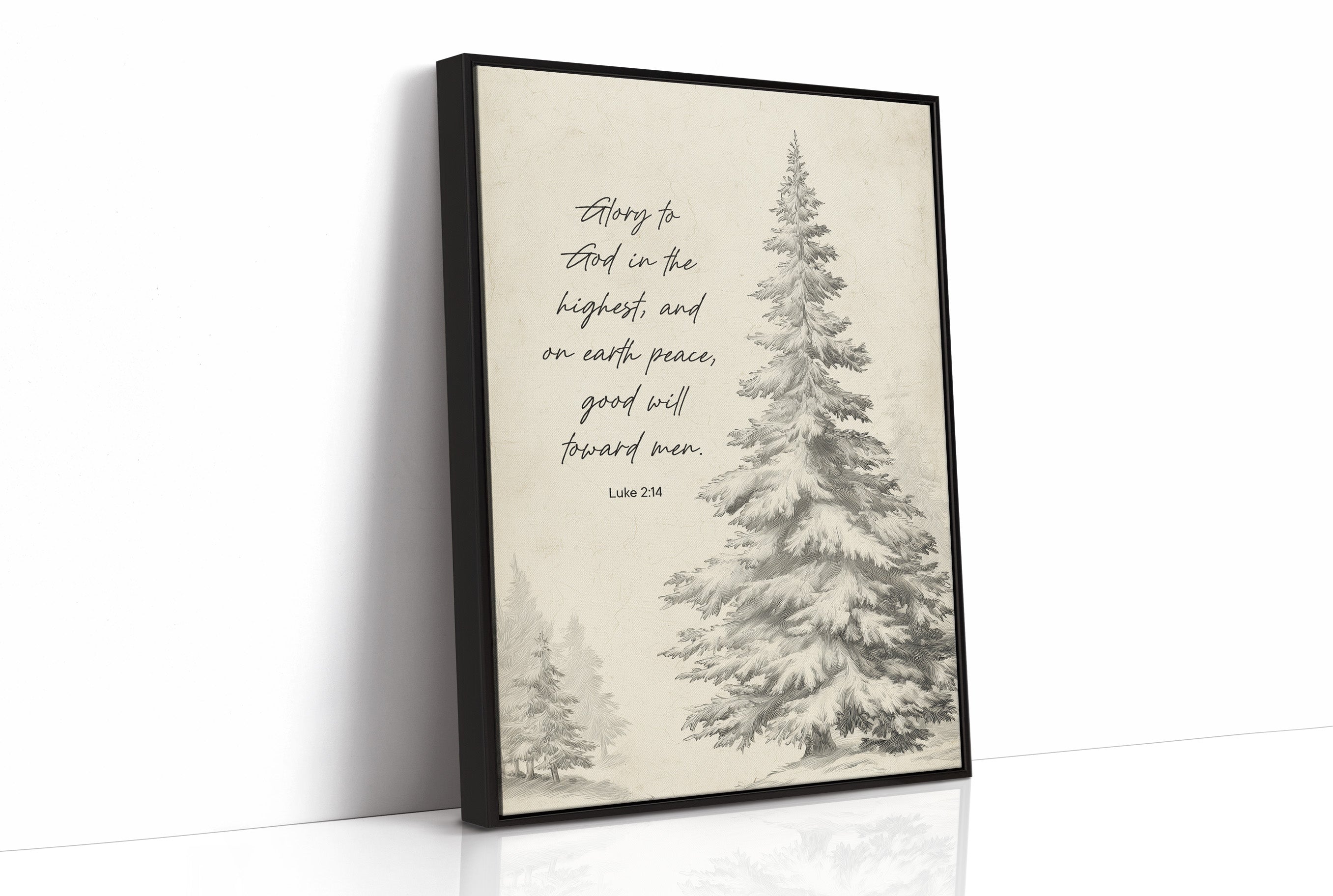 Winter Scripture On Wooden Table