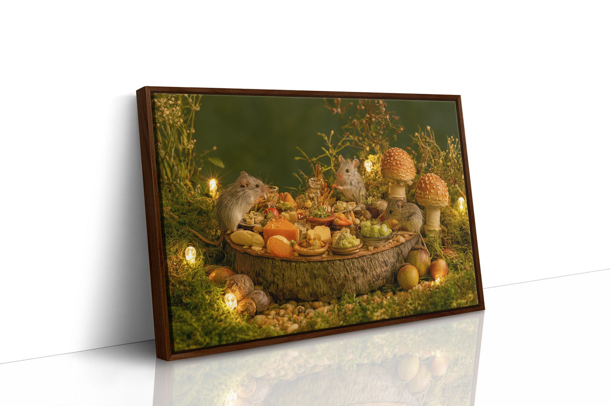 Woodland Mice Feast by Lantern