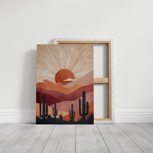 Desert Sunsets and Silent Sentinels