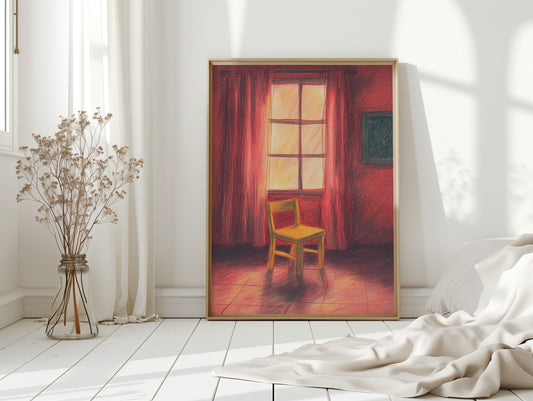 Solitude Bathes In Crimson Light