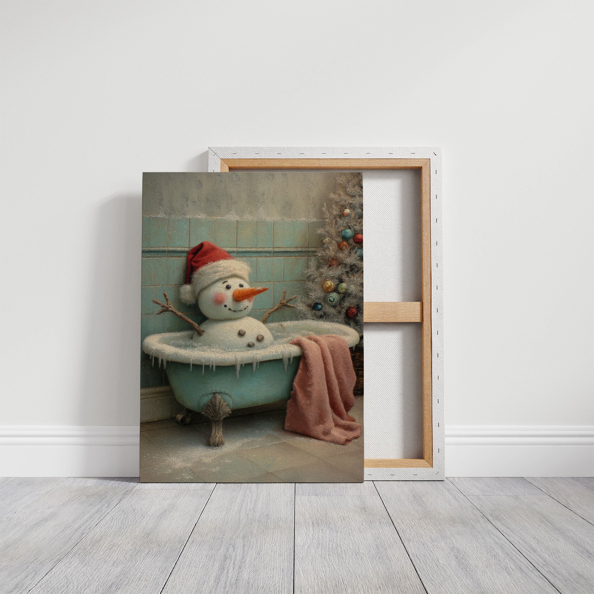 Snowman Takes A Warm Bath