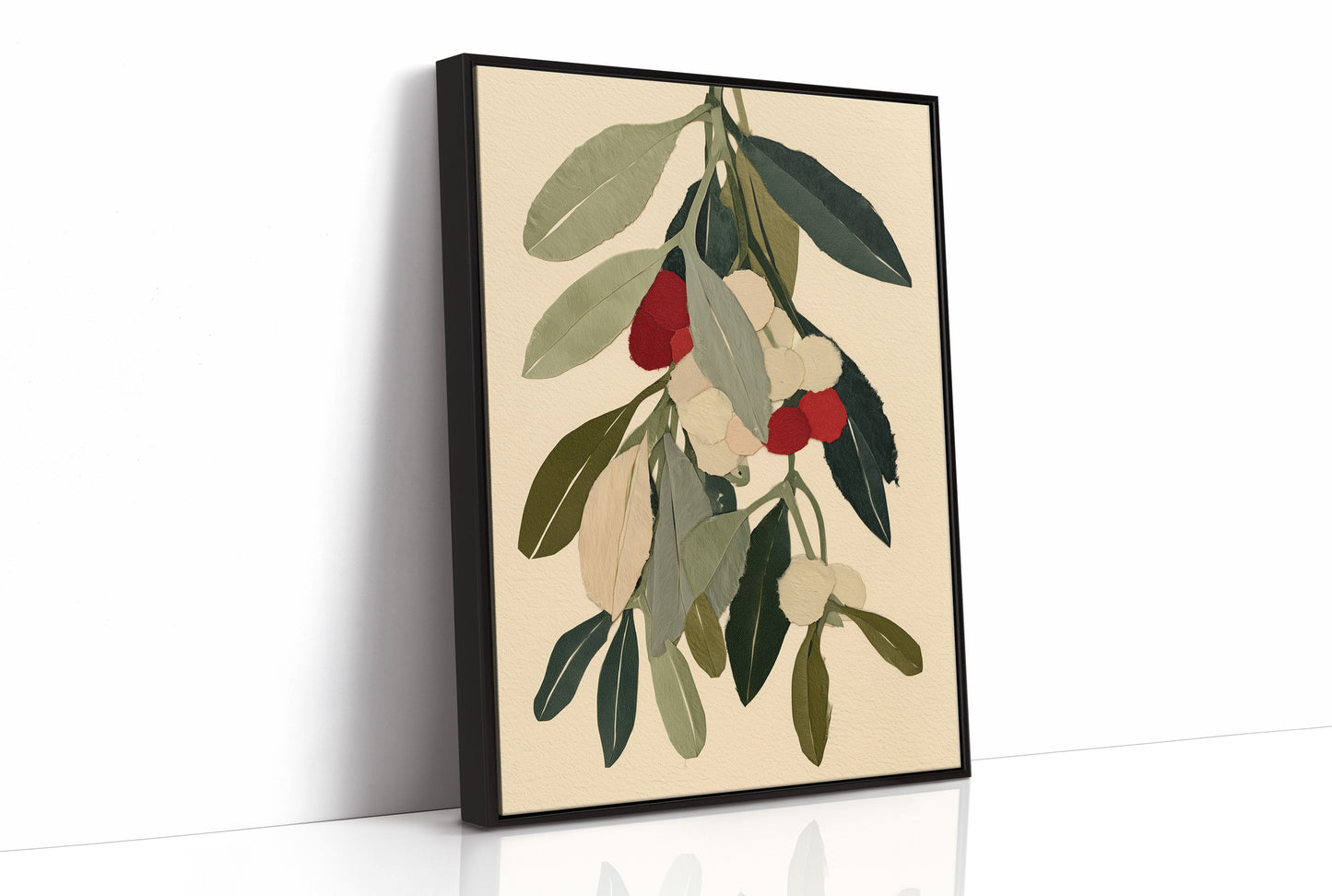 Cream, Crimson, and Leaf