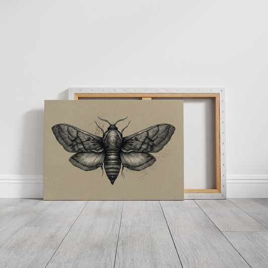 Vintage Moth Among Literary Spines