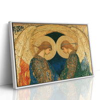 Twin Angels Beneath Golden Wings