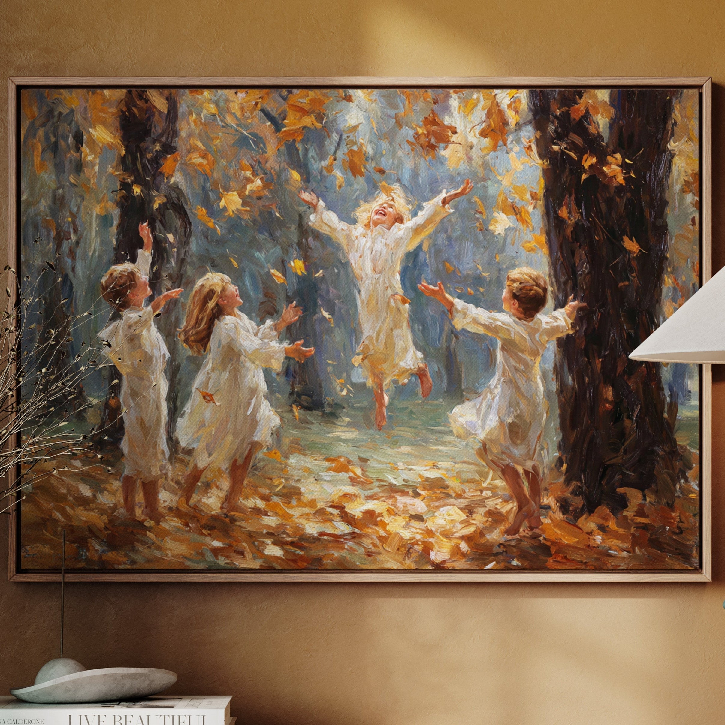 Joy Unleashed Among Golden Leaves