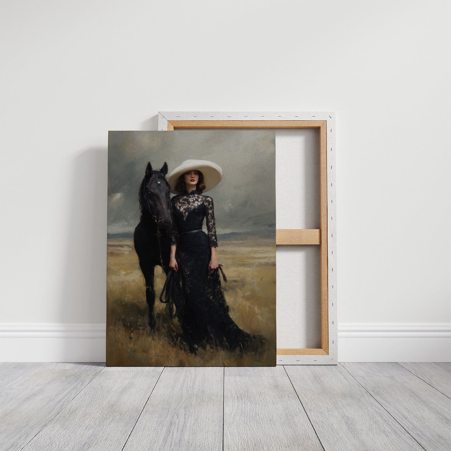Ebony Steed Meets Golden Prairie