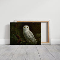 Arctic Sentinel Among Pine Boughs